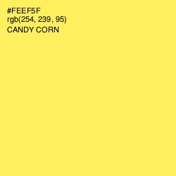 #FEEF5F - Candy Corn Color Image